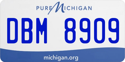 MI license plate DBM8909