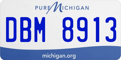 MI license plate DBM8913