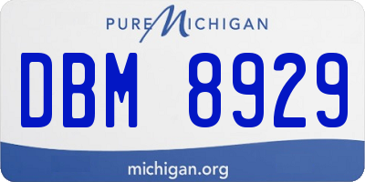 MI license plate DBM8929