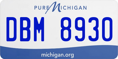 MI license plate DBM8930