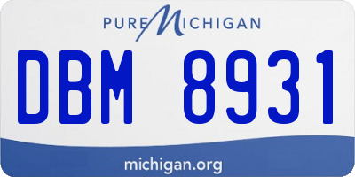MI license plate DBM8931