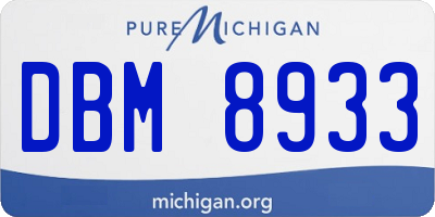 MI license plate DBM8933