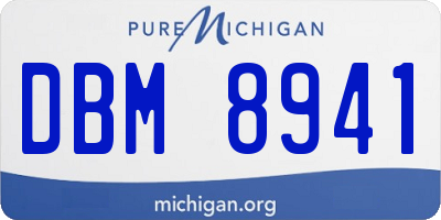MI license plate DBM8941