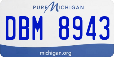 MI license plate DBM8943