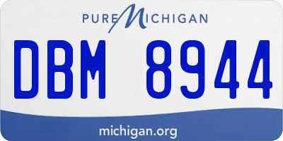 MI license plate DBM8944