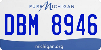 MI license plate DBM8946