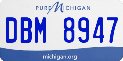 MI license plate DBM8947
