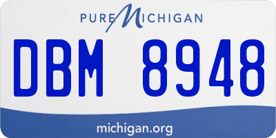 MI license plate DBM8948
