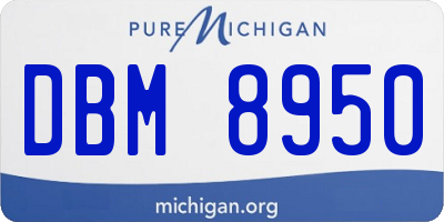 MI license plate DBM8950