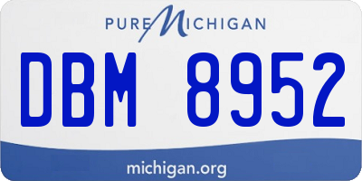 MI license plate DBM8952