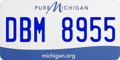 MI license plate DBM8955