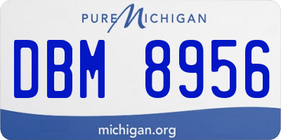 MI license plate DBM8956