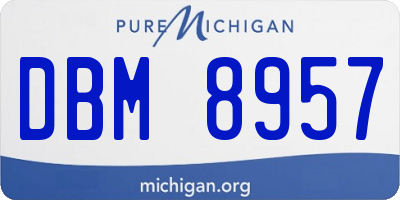 MI license plate DBM8957