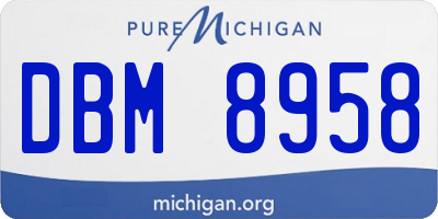 MI license plate DBM8958