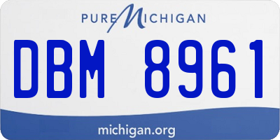 MI license plate DBM8961