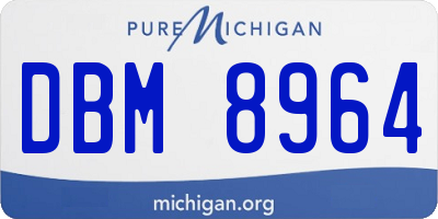 MI license plate DBM8964