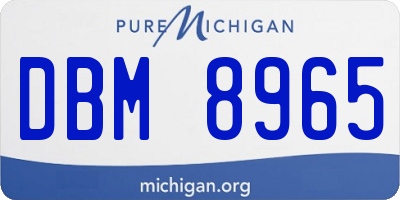 MI license plate DBM8965