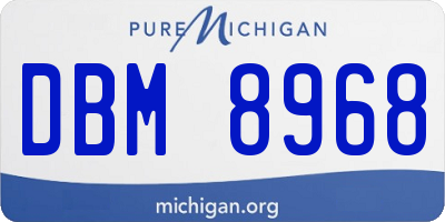 MI license plate DBM8968