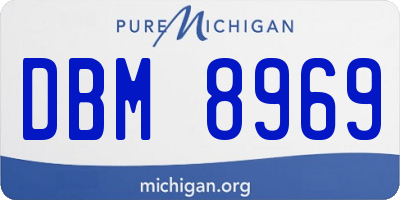 MI license plate DBM8969