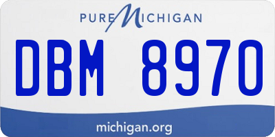 MI license plate DBM8970