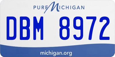 MI license plate DBM8972