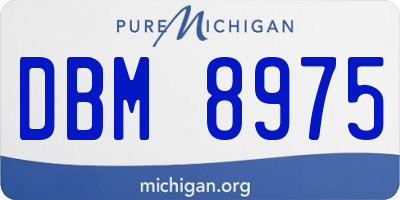 MI license plate DBM8975