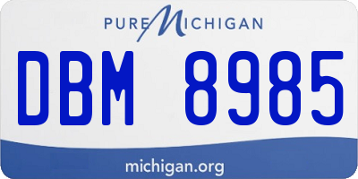 MI license plate DBM8985