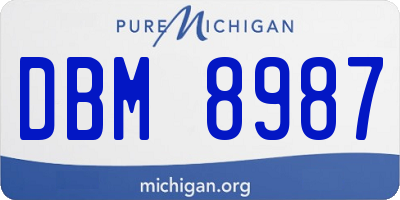 MI license plate DBM8987