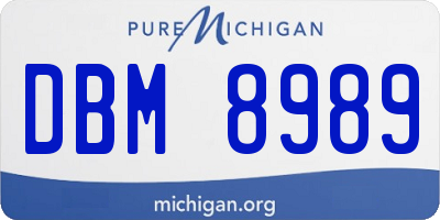 MI license plate DBM8989