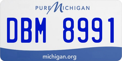 MI license plate DBM8991