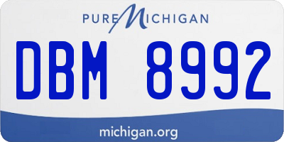 MI license plate DBM8992
