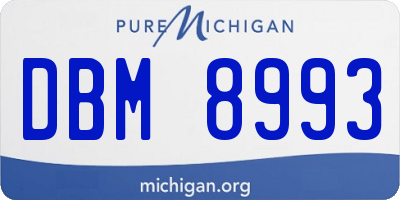 MI license plate DBM8993