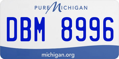 MI license plate DBM8996