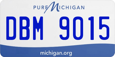 MI license plate DBM9015