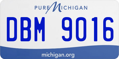 MI license plate DBM9016