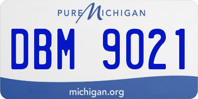 MI license plate DBM9021