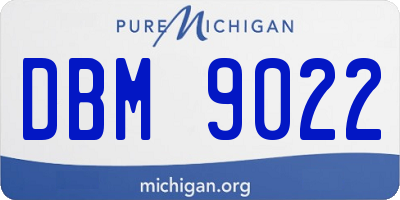 MI license plate DBM9022