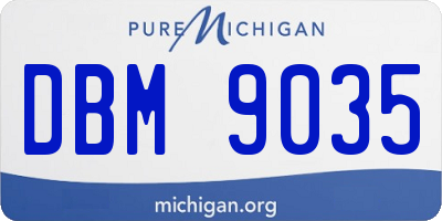 MI license plate DBM9035