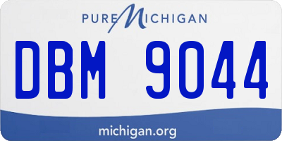MI license plate DBM9044