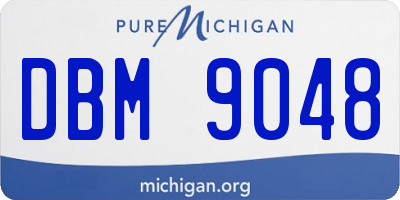 MI license plate DBM9048