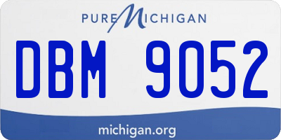 MI license plate DBM9052