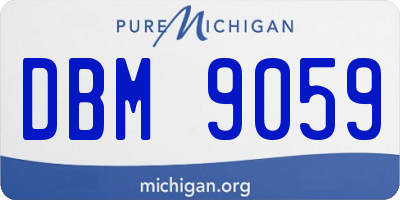 MI license plate DBM9059