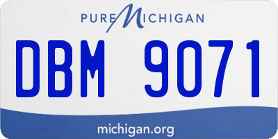 MI license plate DBM9071
