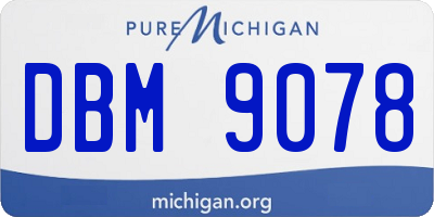 MI license plate DBM9078