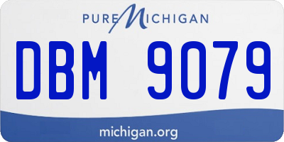 MI license plate DBM9079