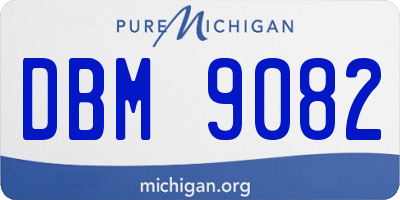 MI license plate DBM9082