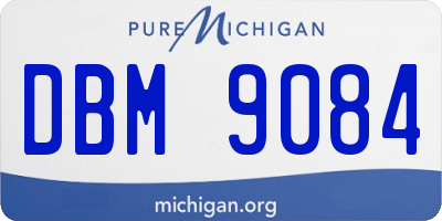 MI license plate DBM9084