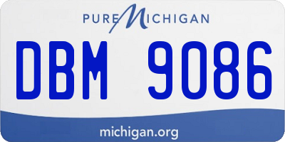 MI license plate DBM9086
