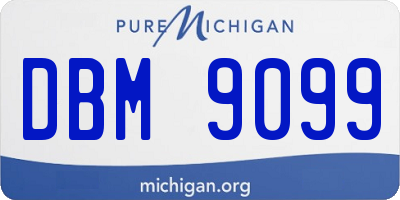 MI license plate DBM9099