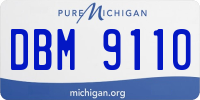 MI license plate DBM9110